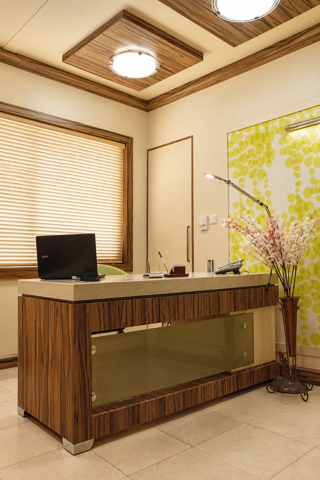 Reception desk and cabinetry at Dr. Fathi Cardiology Clinic